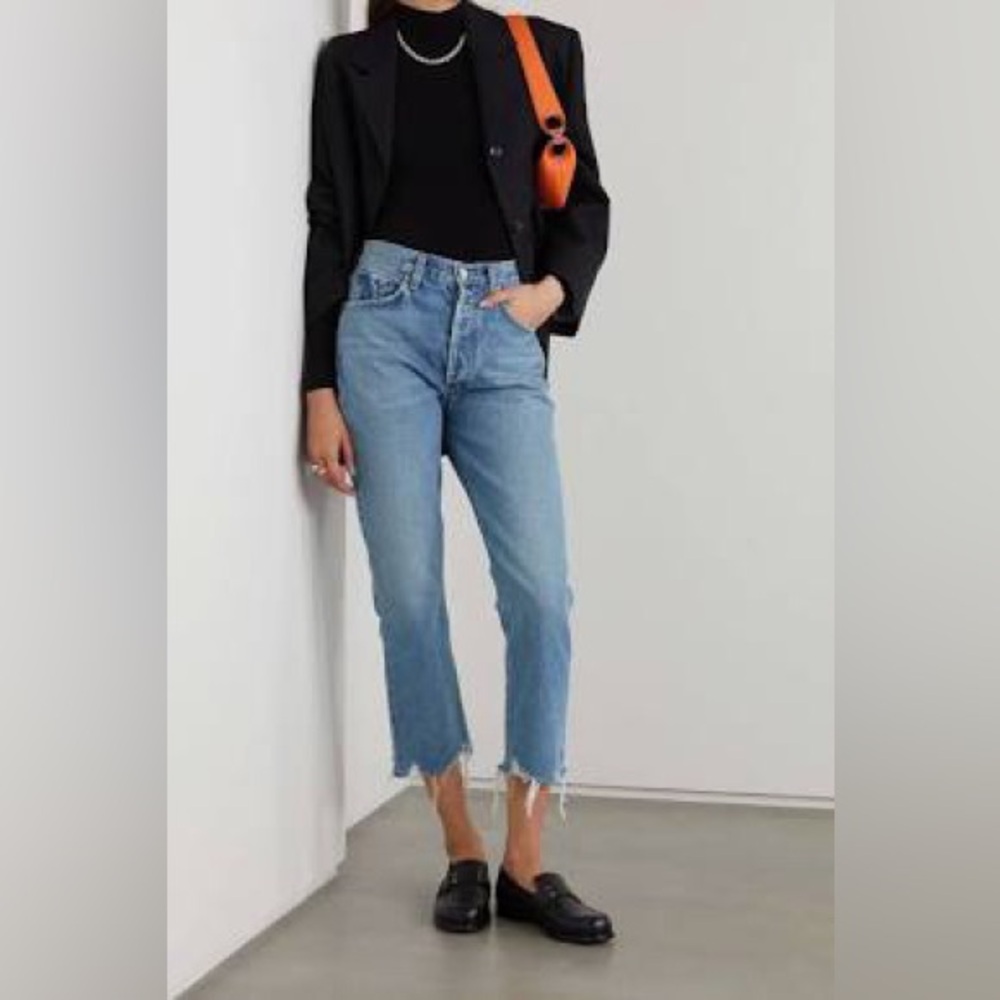 AGOLDE Riley Crop in Haven (size 26)